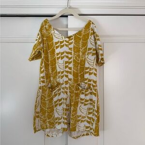 Mustard and White Girls Jumper